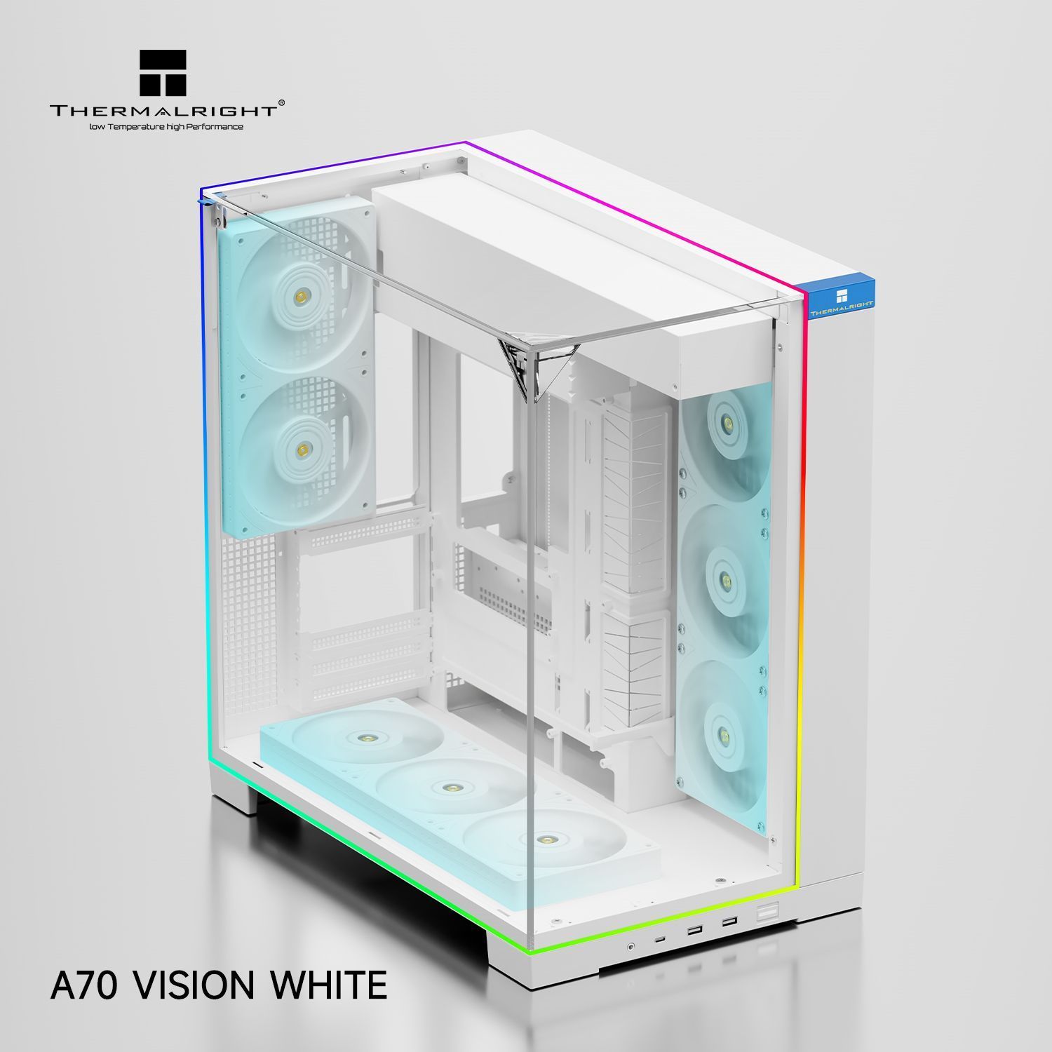 Корпус без блока питания Thermalright TR-A70 Vision White FAN5-C (TR-A70 Vision White FAN5-C)