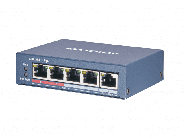 Коммутатор неуправляемый Hikvision DS-3E0505P-E/M
