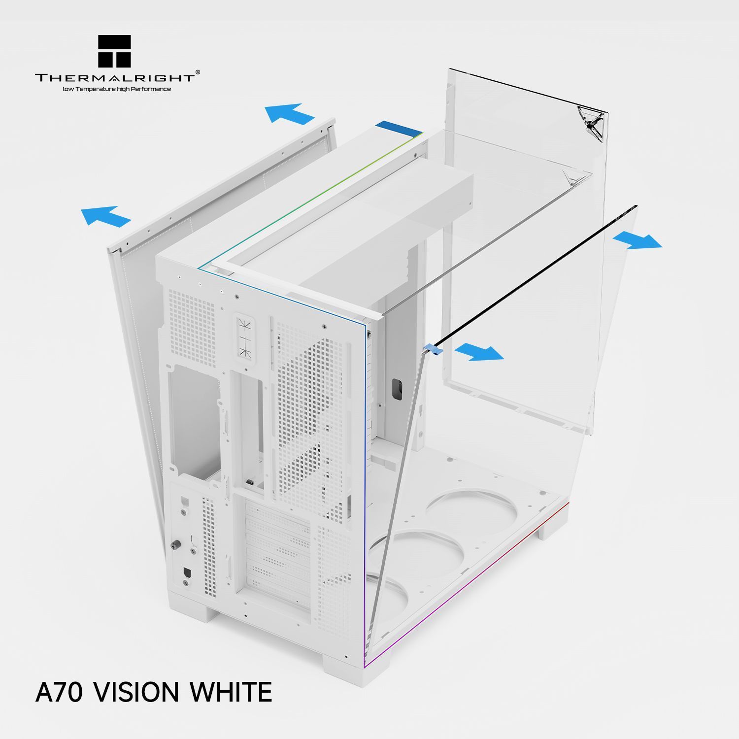 Корпус без блока питания Thermalright TR-A70 Vision White FAN5-C (TR-A70 Vision White FAN5-C)